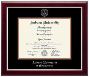 Image of Silver Embossed in Gallery Silver BLK/ORG Diploma Frame 342648